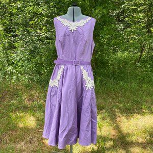 Rapunzel Disneybound Swing Dress with pockets (NWT